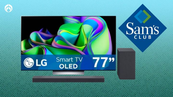 Sam’s Club remata súper combo de pantalla LG de 77 pulgadas con barra de sonido potente y envolvente