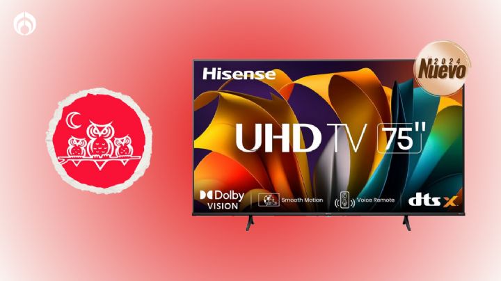 Sanborns remata con el 49% de descuento esta pantalla Hisense de 75 pulgadas, es LED y 4K UHD