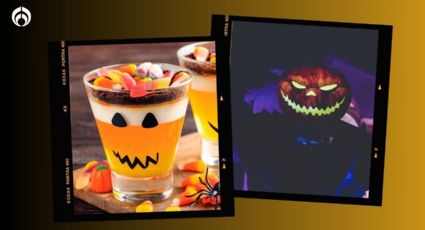 La receta rápida y sencilla para preparar gelatinas individuales bicolor para Halloween