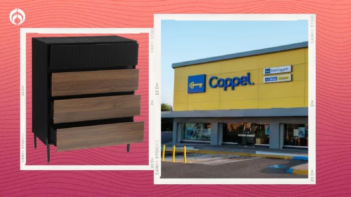 Coppel rebaja elegante y espaciosa cómoda con 4 cajones, ideal para organizar tu habitación o sala