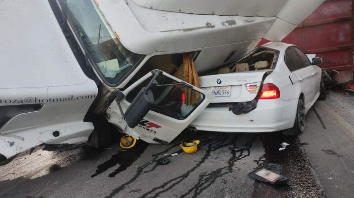 (VIDEO) Tráiler a exceso de velocidad pierde control y provoca fatal accidente en Guanajuato