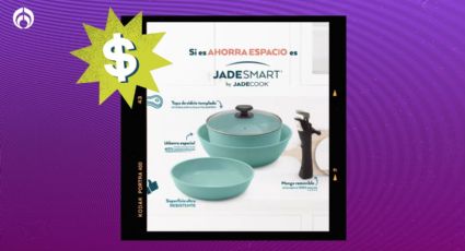 Walmart remata la batería de cocina Jade Cook de 5 piezas que no acumula cochambre ni se raya