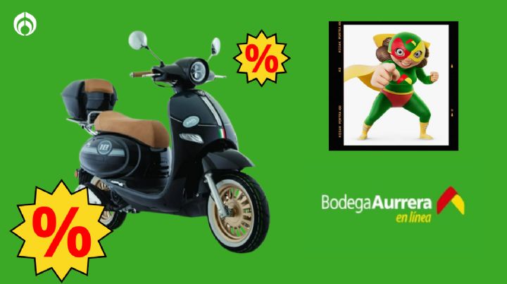 Bodega Aurrera remata la moto Italika tipo Vespa; es elegante y viene en color negro