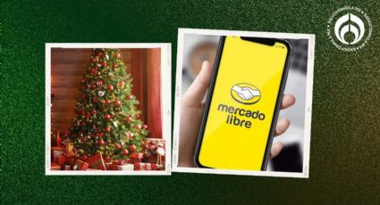 Mercado libre remata con el 50% estos árboles de Navidad altos, frondosos y con luces