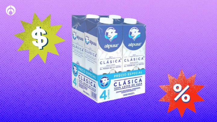 Por su aniversario, Soriana remata en 70 pesos el paquete con 4 litros de leche Alpura 100% de vaca