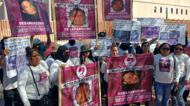 Encabeza Cecy Flores manifestación por joven desaparecido en Pesqueira, Hermosillo