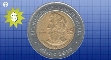 La moneda conmemorativa de 5 pesos de Agustín de Iturbide valuada en 650 mil pesos en Mercado Libre