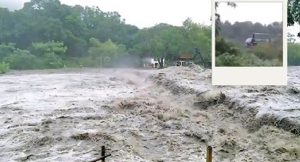 (VIDEO) Helicóptero rescata a campesinos de la creciente del río Actopan en Veracruz