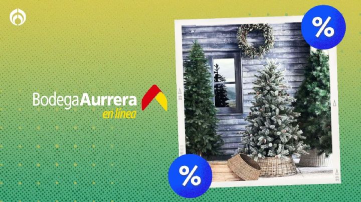 Bodega Aurrera remata 4 árboles de Navidad en menos de 600 pesos; son frondosos de 1.6 metros