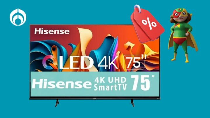 Bodega Aurrera rebaja 7 mil pesos a la mejor pantalla Hisense de 75 pulgadas con tecnología Quantum 4K y envío gratis