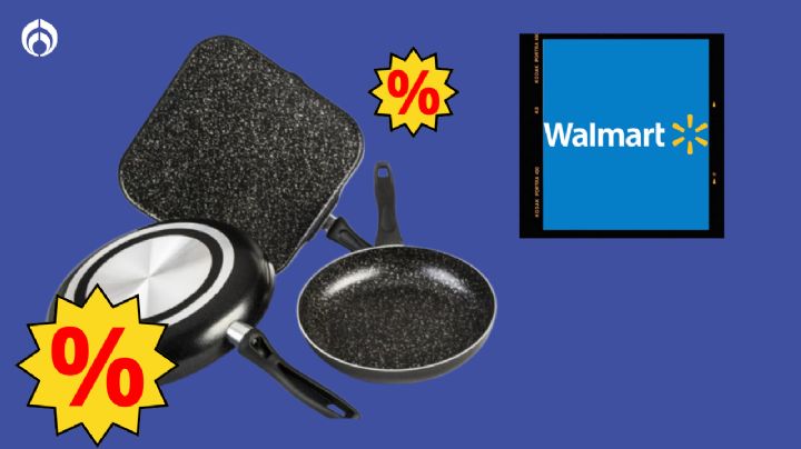 Walmart tiene este juego de 2 sartenes y 1 comal de Cinsa (cuesta menos de mil pesos)