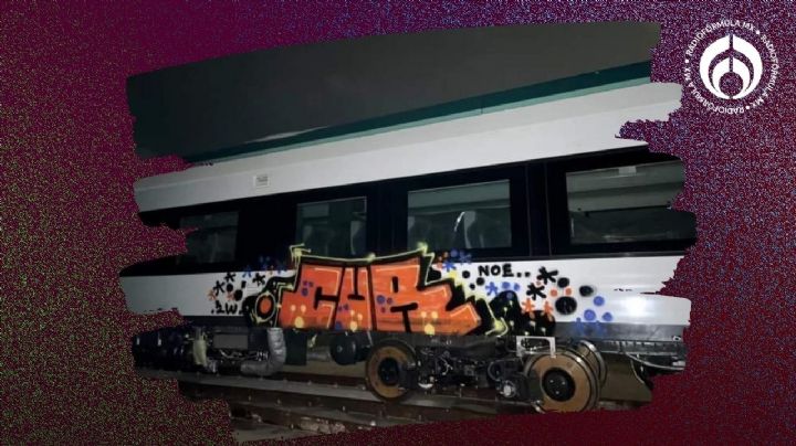 Vandalismo en el Tren Maya: Grafitean vagón en Cancún