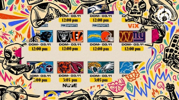 NFL: Horarios y por dónde ver los partidos de la Semana 9