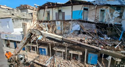 Se derrumba hotel en Tampico: fuertes lluvias hacen colapsar edificio y cierran 10 negocios