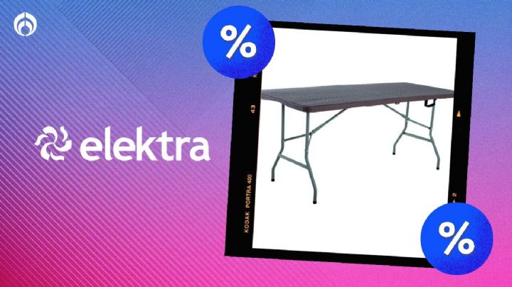 Elektra desploma el precio de la mesa plegable de plástico de 1.80; perfecta para tus reuniones