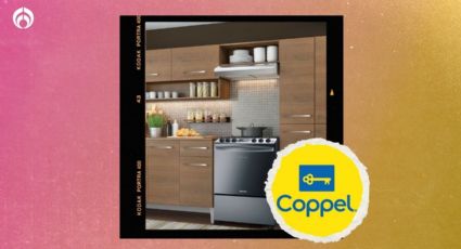 Coppel pone extra descuento en esta práctica y preciosa cocina integral que no ocupa mucho espacio