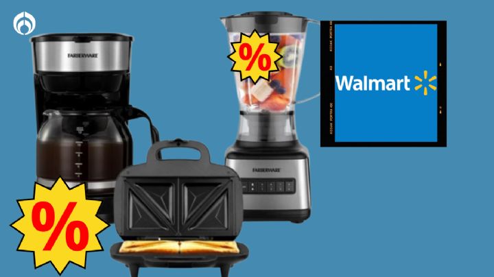 Walmart remata este combo de Farberware; viene con cafetera, licuadora y sandwichera