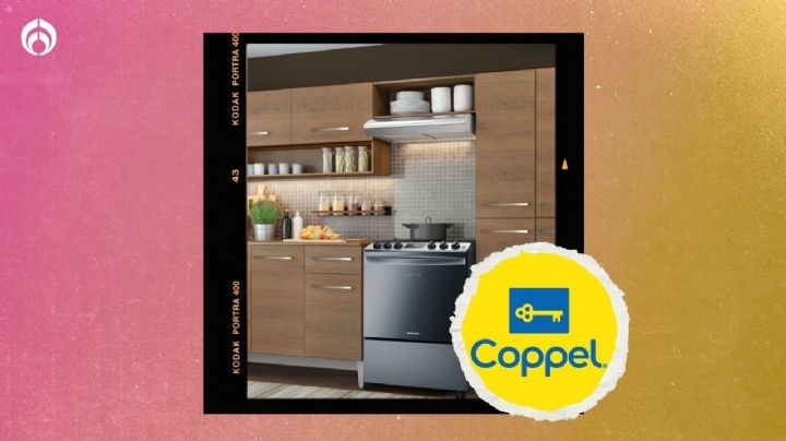 Coppel pone extra descuento en esta práctica y preciosa cocina integral que no ocupa mucho espacio