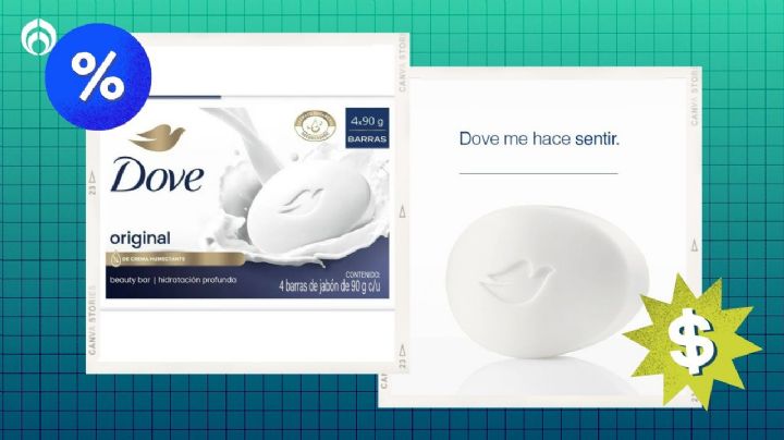 Walmart tiene casi regalado el paquete de 4 jabones Dove Original, el mejor calificado por Profeco