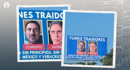 'Quemón' a Los Yunes: con espectaculares los tachan de 'traidores' en Veracruz