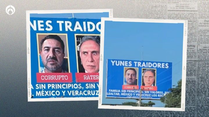 'Quemón' a Los Yunes: con espectaculares los tachan de 'traidores' en Veracruz