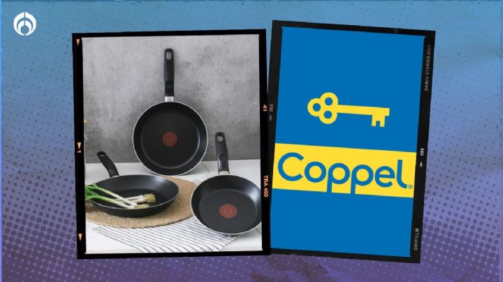 Coppel aplica ‘rebajota’ a juego de sartenes T-Fal antiadherentes que avisan cuándo comenzar a cocinar