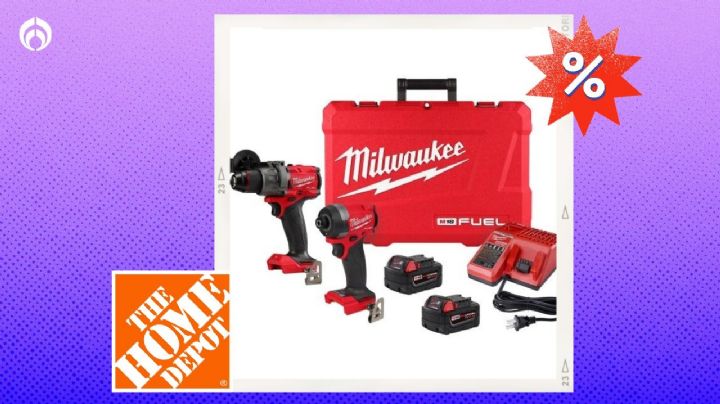 Home Depot rebaja kit de potente taladro percutor y destornillador Milwaukee con muy buenas reseñas