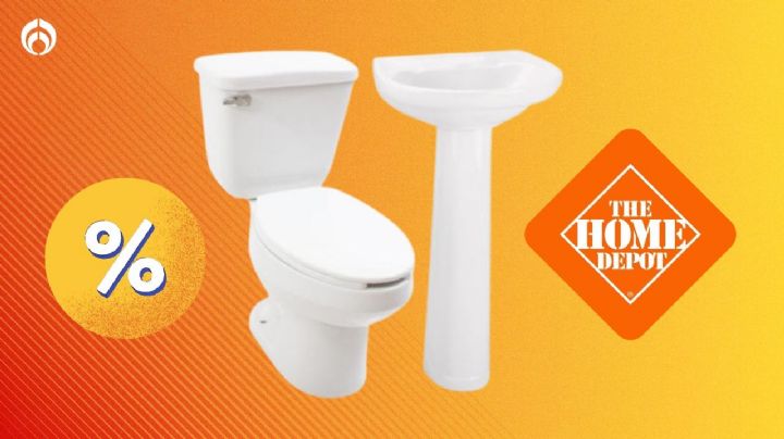 Home Depot tiene en remate el paquete de sanitario que ahorra agua y lavabo Corona