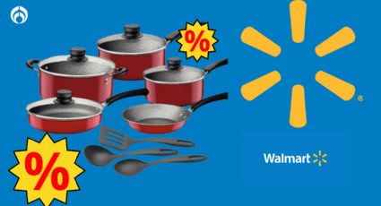 Walmart remata esta batería de cocina de 36 piezas; es de aluminio duradero