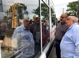 Reliquias de San Judas Tadeo llegan a Poza Rica: decenas de feligreses les dieron la bienvenida