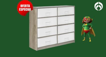 Bodega Aurrera remata esta cómoda cajonera, perfecta para tu recámara o sala