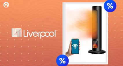 Liverpool remata calefactor portátil Smart compatible con Alexa, muy seguro, para no pasar frío