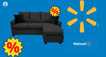 Walmart remata la sala esquinera con reposapiés; es de lino y tiene envío gratis