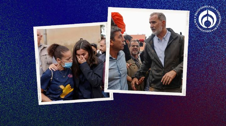 Tunden a presidente de España: junto al Rey recibe lluvia de barro en visita a Valencia