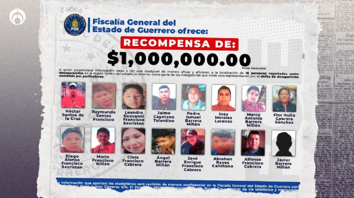 Desaparición de familia en Guerrero: son 16 integrantes y Fiscalía ofrece 1 mdp de recompensa