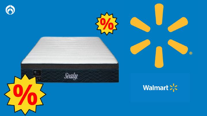 Walmart remata este colchón matrimonial Sealy, ¡casi a mitad de precio!; es semi firme y viene con garantía