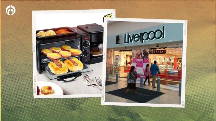 Liverpool: kit de horno eléctrico con cafetera integrada más waflera cuesta menos de 2,200 pesos