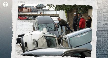 Diluvios 'ahogan' a España: ahora lluvia arrastra una treintena de autos en Girona (VIDEOS)