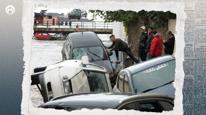 Diluvios 'ahogan' a España: ahora lluvia arrastra una treintena de autos en Girona (VIDEOS)