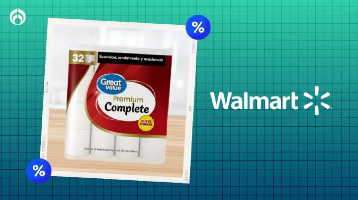 Walmart remata paquete de papel de baño de 32 piezas resistente; Muy Bueno según Profeco