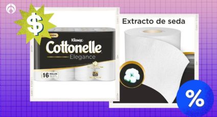 Bodega Aurrera pone a precio de regalo el papel de baño Cottonelle Elegance con extracto de seda de 16 rollos