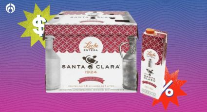 Sam's Club desploma el precio de la caja con 12 l de leche Santa Clara Entera; es cremosa y 100% pura