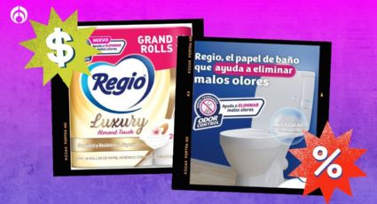 Soriana remata el paquete de 18 rollos del papel de baño Regio Luxury que elimina malos olores