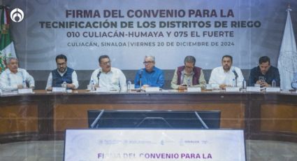 Gobernador de Sinaloa firmó convenio para tecnificar distritos de riego con CONAGUA