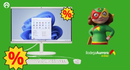 Bodega Aurrera remata la potente computadora HP compacta; es de color blanco y tiene envío gratis