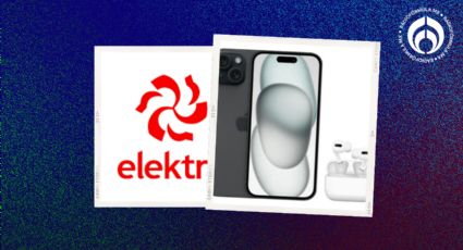 Elektra 'se aloca' y rebaja 10 mil pesos al iPhone 15 de 128 GB y cámara de 48 MP; trae audífonos