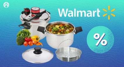 Walmart aplica rebaja a kit de ollas de presión de acero inoxidable; con capacidad de 4 y 6 L