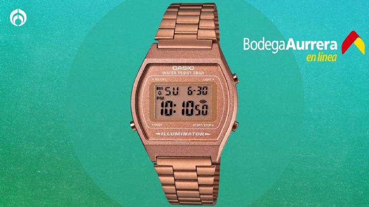 Bodega Aurrera vende regalado el reloj CASIO vintage en tono oro rosa de acero inoxidable