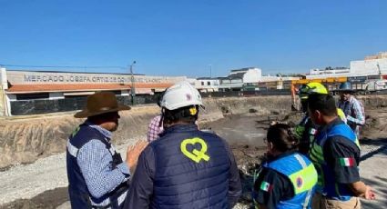 Protestan tianguistas por nueva obra de estacionamiento del Mercado la Cruz