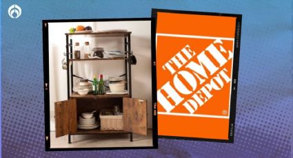 Home Depot abarata estante de cocina con 8 ganchos, 3 niveles y enorme cajón